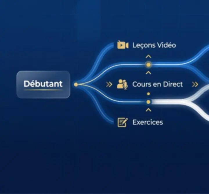 Feuille de route structurée pour un parcours de cours de français du niveau débutant à avancé